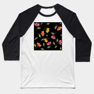 Watercolor Flowers Baseball T-Shirt